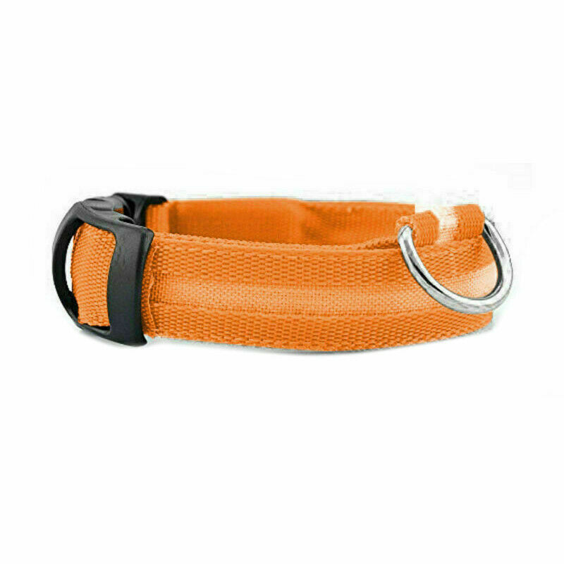 Dog LED Collar Blinking Night Flashing Light up Glow Adjustable Pets Safety US