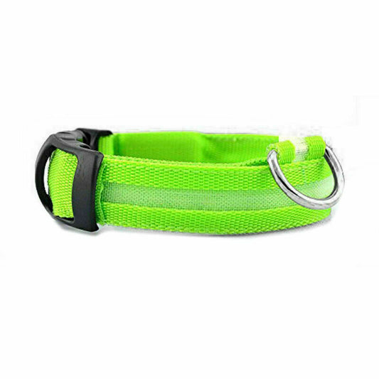 Dog LED Collar Blinking Night Flashing Light up Glow Adjustable Pets Safety US